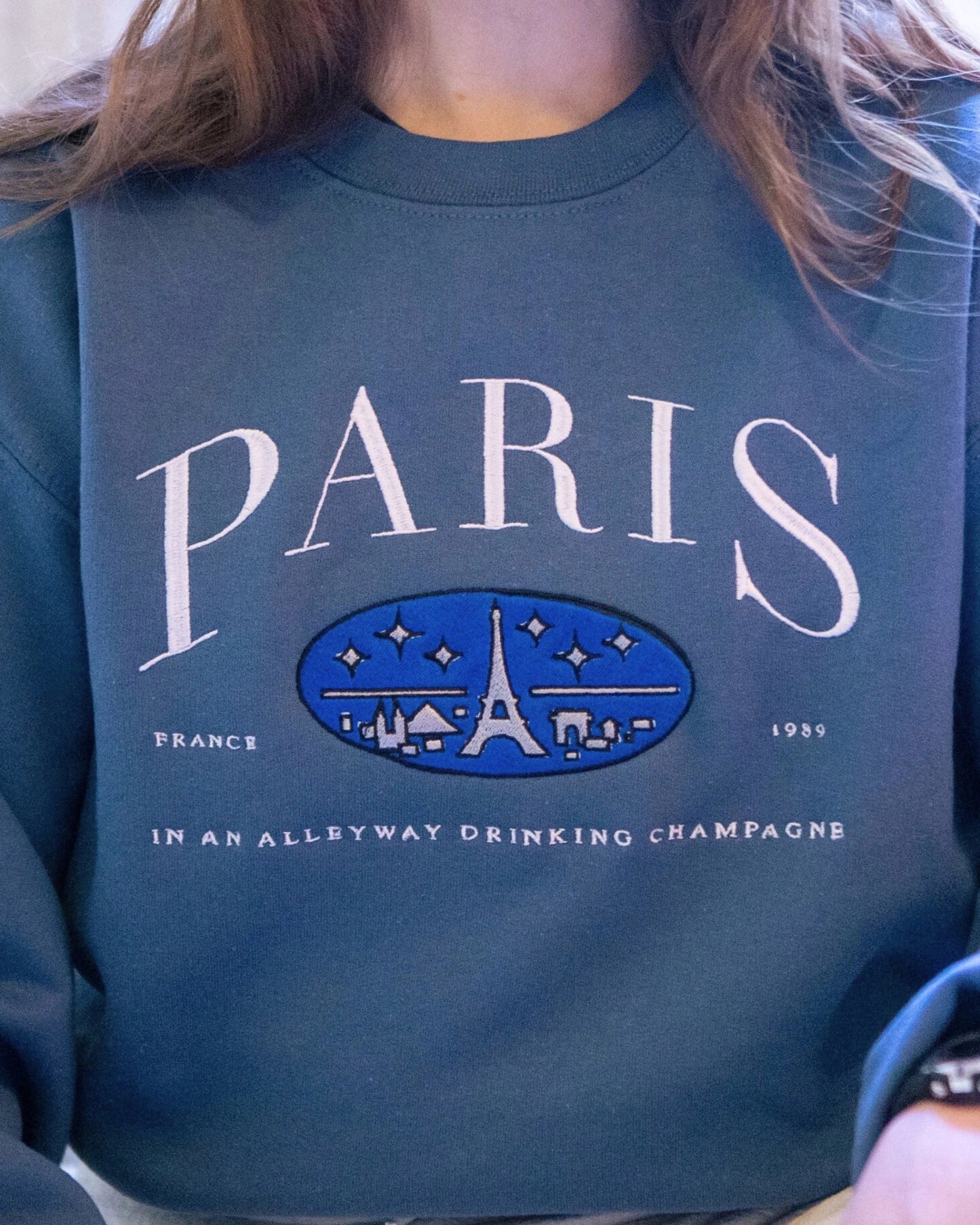 Paris Embroidered Sweatshirt
