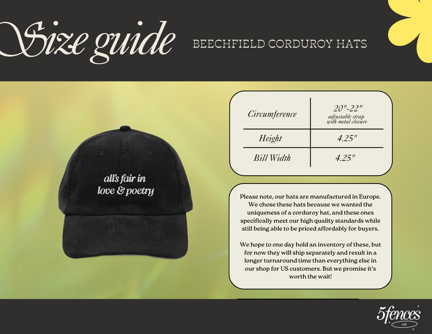 All's Fair Corduroy Hat