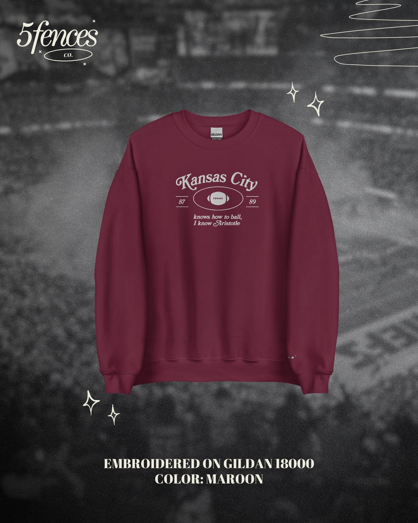 Kansas City Embroidered Sweatshirt